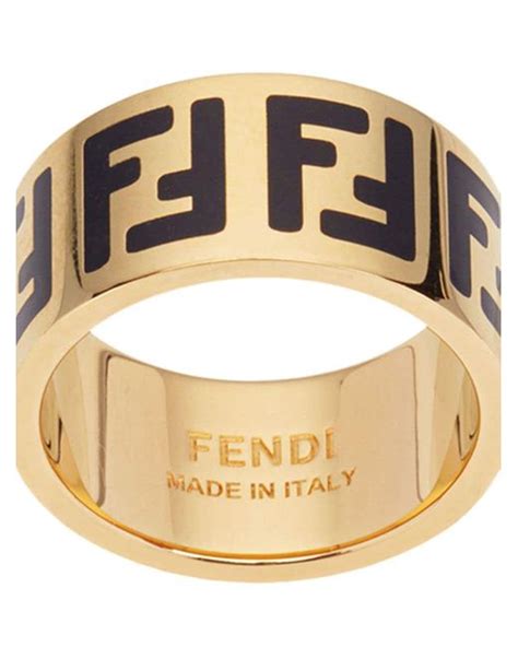 gold fendi ring mens